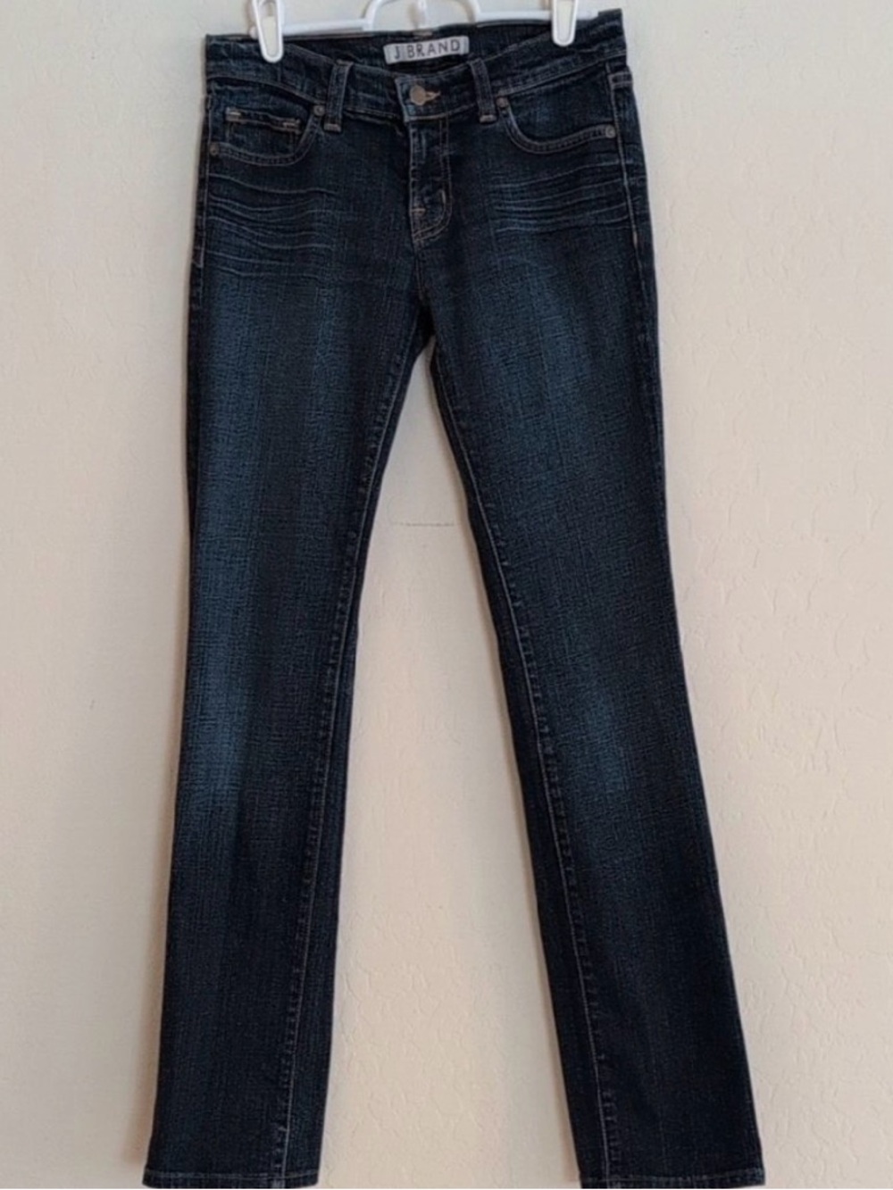 J Brand Low Rise Dark Blue Straight Leg Jeans Cigarette - Size 26